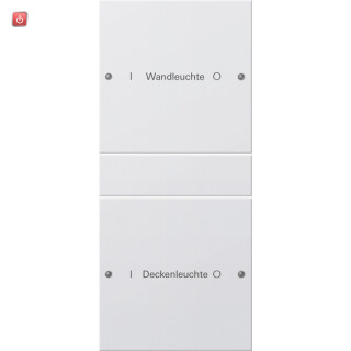 GIR220227 / Wippenset 2f (1+1) beschr. System 55 Reinweiß m(lack.) / EAN 4010337013440