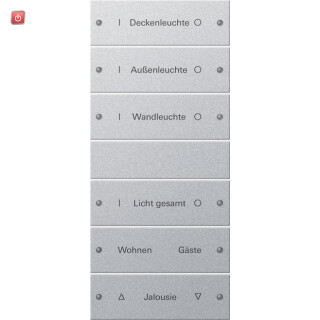 GIR220626 / Wippenset 6f (3+3) beschr. System 55 F Alu(lack.) / EAN 4010337012542