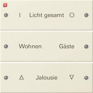 GIR220301 / Wippenset 3f beschr. System 55 Cremeweiß(lack.) / EAN 4010337012436