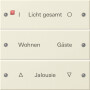 GIR220301 / Wippenset 3f beschr. System 55 Cremeweiß(lack.) / EAN 4010337012436