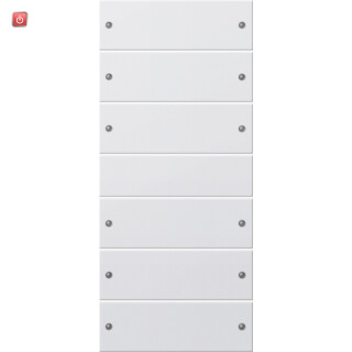 GIR218603 / Wippenset 6f (3+3) System 55 Reinweiß(lack.) / EAN 4010337012238