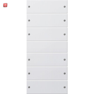 GIR218627 / Wippenset 6f (3+3) System 55 Reinweiß m(lack.) / EAN 4010337013402