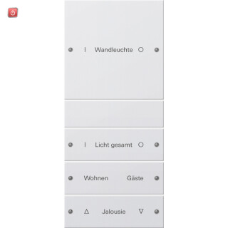 GIR220427 / Wippenset 4f (1+3) beschr. System 55 Reinweiß m(lack.) / EAN 4010337013464