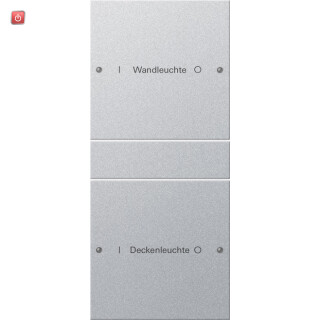 GIR220226 / Wippenset 2f (1+1) beschr. System 55 F Alu(lack.) / EAN 4010337012429