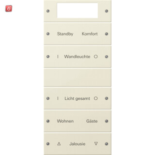 GIR221501 / Wippenset 5f Plus (2+3) beschr. System 55 Cremeweiß(lack.) / EAN 4010337012597