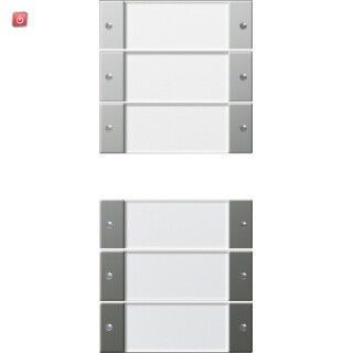 GIR2136600 / Wippenset 6f (3+3) BSF System 55 Klar/Edelstahl / EAN 4010337020325