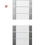 GIR2136600 / Wippenset 6f (3+3) BSF System 55 Klar/Edelstahl / EAN 4010337020325