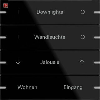 GIR503405 / Wippenset 4f indiv. Tastsens.4 TS4 G Schwarz / EAN 4010337072522