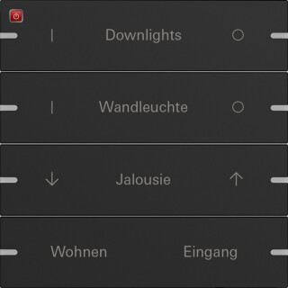 GIR5034905 / Wippenset 4f indiv. Tastsens.4 TS4 Schwarz m(lack.) / EAN 4010337098249