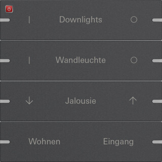 GIR5034928 / Wippenset 4f indiv. Tastsens.4 TS4 Anthrazit(lack.) / EAN 4010337098218