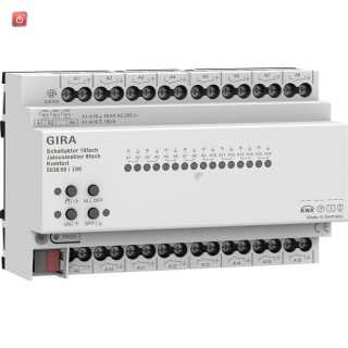GIR503800 / Schalt-/Jal.aktor 16f/8f 16 A REG Kmf KNX Secure / EAN 4010337060994