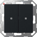 GIR5173005 / KNX Taster Wippe 2f System 55 Schwarz m /...