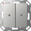 GIR5173600 / KNX Taster Wippe 2f System 55 Edelstahl /...