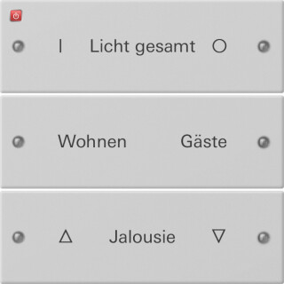 GIR2203015 / Wippenset 3f beschr. System 55 Grau m(lack.) / EAN 4010337083870