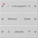 GIR2203015 / Wippenset 3f beschr. System 55 Grau m(lack.)...