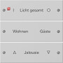 GIR2203015 / Wippenset 3f beschr. System 55 Grau m(lack.) / EAN 4010337083870