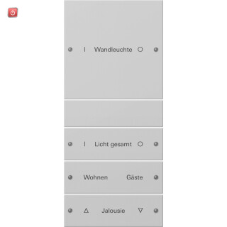 GIR2204015 / Wippenset 4f (1+3) beschr. System 55 Grau m(lack.) / EAN 4010337083887