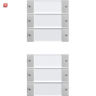 GIR2136015 / Wippenset 6f (3+3) BSF System 55 Klar/Grau m / EAN 4010337083092