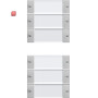 GIR2136015 / Wippenset 6f (3+3) BSF System 55 Klar/Grau m / EAN 4010337083092