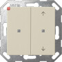 GIR517501 / KNX Taster Wippe 2f unbedruckt/Pfeile System 55 Cremeweiß / EAN 4010337090816