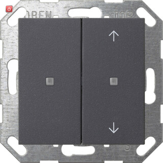 GIR517528 / KNX Taster Wippe 2f unbedruckt/Pfeile System 55 Anthrazit / EAN 4010337090847