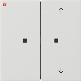 GIR5175112 / KNX Taster Wippe 2f unbedruckt/Pfeile Flächenschalter Reinweiß / EAN 4010337090892