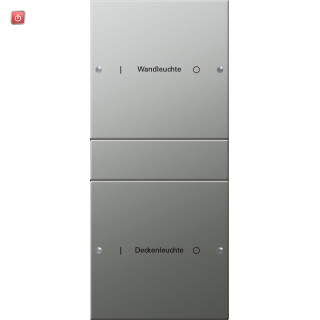 GIR2132602 / Wippenset 2f (1+1) beschr. System 55 Edelstahl / EAN 4010337020103