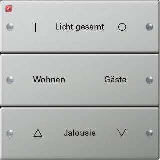 GIR2133602 / Wippenset 3f beschr. System 55 Edelstahl / EAN 4010337020202