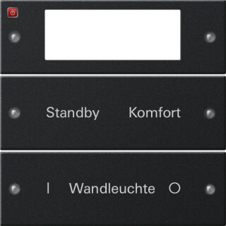 GIR2212005 / Wippenset 2f Plus beschr. System 55 Schwarz m(lack.) / EAN 4010337038368