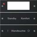 GIR2212005 / Wippenset 2f Plus beschr. System 55 Schwarz...