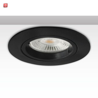 ISO115693 / Einbaurahmen rund, Lochausschnitt 68mm, schwarz, für GU10/MR16 Spots / 9009377146183