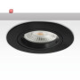 ISO115693 / Einbaurahmen rund, Lochausschnitt 68mm, schwarz, für GU10/MR16 Spots / 9009377146183