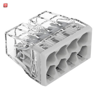 WAG2273-208 / COMPACT-Verbindungsdosenklemme max. 2,5 mm² 8 Leiter transparent / 4050821027881