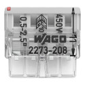 WAG2273-208 / COMPACT-Verbindungsdosenklemme max. 2,5 mm² 8 Leiter transparent / 4050821027881