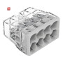 WAG2273-208 / COMPACT-Verbindungsdosenklemme max. 2,5 mm² 8 Leiter transparent / 4050821027881