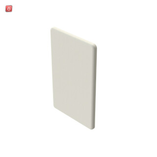 KLE4011126069334 / BE1708.3, Endstück, 173x66 mm, Kunststoff ASA, RAL 9010, reinweiß / 4011126069334