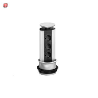 EVO52002358 / EVOline Port CUISINE 3-fach versenkbare Steckdosenleiste Küche / 4044657002358