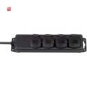 BRE1159960 / Steckdosenverteiler IP44 4-fach schwarz 2m...