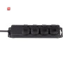 BRE1159960 / Steckdosenverteiler IP44 4-fach schwarz 2m H07RN-F 3G1,5 / 4007123575930