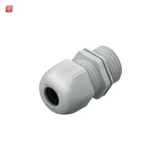KLE4011126178111 / 1234M1601, IPON-Kabelverschraubung integ. Zugentlastung, M16, Kabel-Ø 5,5-8 mm, Kunststoff PA, RAL 7035, lichtgrau / 4011126178111