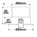 ISO115692 / Einbaurahmen rund, Lochausschnitt 68mm,...