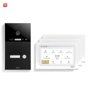 GVS / IP Video-Türsprechanlage 1-FH/3x 7" Touchscreen Komplett-Set AVS1316A / 4260688183280
