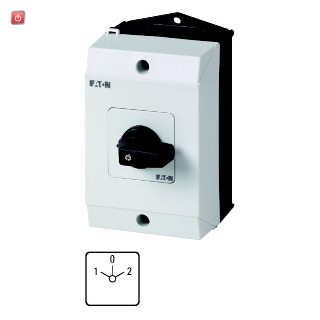EATON / 207132 / Wendeschalter, T0, 20 A, Aufbau, 3 Baueinheit(en), Kontakte: 5, 60 ø, rastend, mit 0-Stellung, 1-0-2, Abwicklungs Nr. 8401 T0-3-8401/I1 / EAN4015082071325