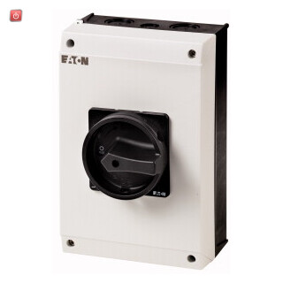 EATON / 207345 / Hauptschalter, P3, 63 A, Aufbau, 3-polig, 1 Schlieáer, 1 ™ffner, HALT-Funktion, mit schwarzem Drehgriff und Sperrkranz, abschlieábar in 0-Stellung P3-63/I4/SVB-SW/HI11 / EAN4015082073459