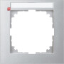 MERTEN / MEG4011-3660 / M-Pure-Rahmen, 1fach mit Beschriftungsträger, aluminium, M-Pure / 4042811185343