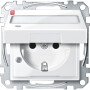 MERTEN / MEG2313-0319 / SCHUKO-Steckdose Klappdeckel, Kontrolllicht und Schriftfeld / 4042811139674