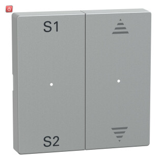 MERTEN / MEG5227-0460 / Wippen für Taster-Modul 2fach (Szene1/2, Pfeile Auf/Ab), aluminium, / 4042811165284