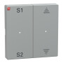 MERTEN / MEG5227-0460 / Wippen für Taster-Modul 2fach (Szene1/2, Pfeile Auf/Ab), aluminium, / 4042811165284