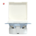 MERTEN / MEG2414-0319 / SCHUKO-Steckdose mit Klappdeckel, IP44, Berührungsschutz, Schraub- / 4042811141035