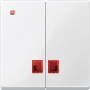 MERTEN / MEG3456-0319 / Doppelwippe mit rotem Symbolfenster, polarweiß glänzend, System M / 4042811149086